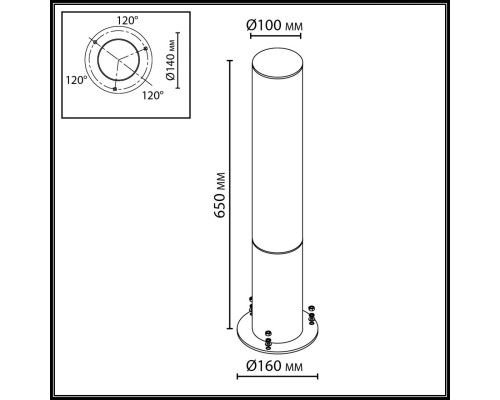 7180/18GL NATURE ODL26 Уличный светильник  коричневый/акрил/металл IP65 LED 18W 2054Лм 3000K 281° 220-240V CORTENA