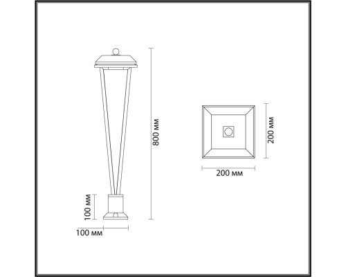 6655/12GL3 NATURE ODL25  черный/металл/акрил Уличный светильник IP65 LED 12W 3000K AC85-265V TILDA