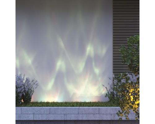 7186/80FL HIGHTECH ODL27 Напольный переносной светильник  черный/прозрачный/стекло/металл IP65 LED 80W RGBW 90°  220V WATERFALL