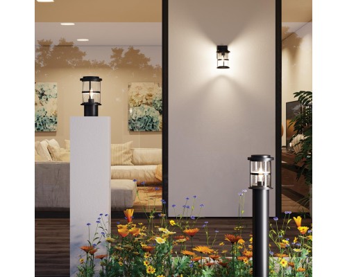 4964/1A NATURE ODL22 581 черный/стекло Ландшафтный светильник на базу E27 1*60W IP44 MAGUS