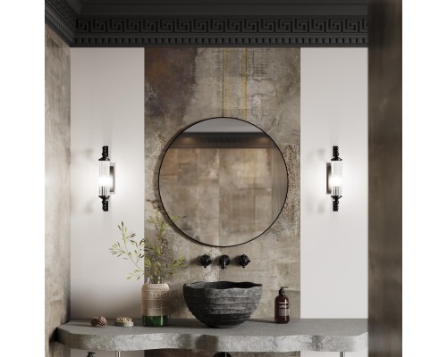 4941/1W DROPS ODL22 553 черный/прозрачный/стекло Настенный светильн. E14 1*40W  IP44  TOLERO