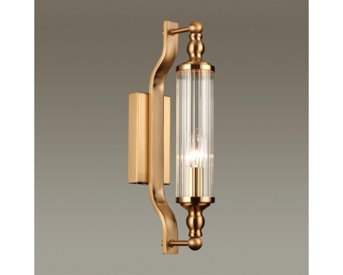 4943/1W DROPS ODL22 553 бронзовый/прозрачный/стекло Настенный светильн. E14 1*40W IP44  TOLERO