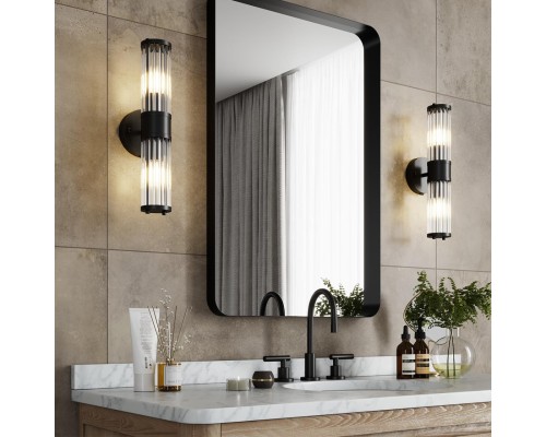 4944/2W DROPS ODL22 553 черный/прозрачный/стекло Настенный светильник E14 1*40W IP44  KEPA