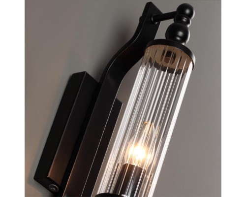 4941/1W DROPS ODL22 553 черный/прозрачный/стекло Настенный светильн. E14 1*40W  IP44  TOLERO