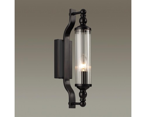 4941/1W DROPS ODL22 553 черный/прозрачный/стекло Настенный светильн. E14 1*40W  IP44  TOLERO