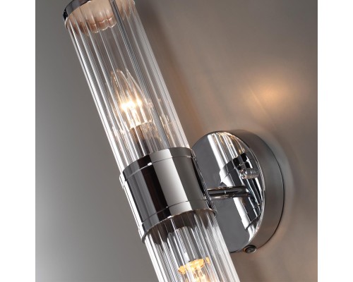 4945/2W DROPS ODL22 553 хром/прозрачный/стекло Настенный светильник E14 1*40W IP44  KEPA