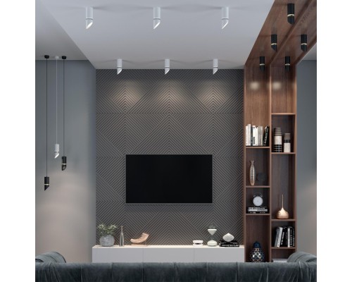 370904 OVER NT22 белый/хром Светильник накладной влагозащищенный IP44 GU10 9W 220V DELTA