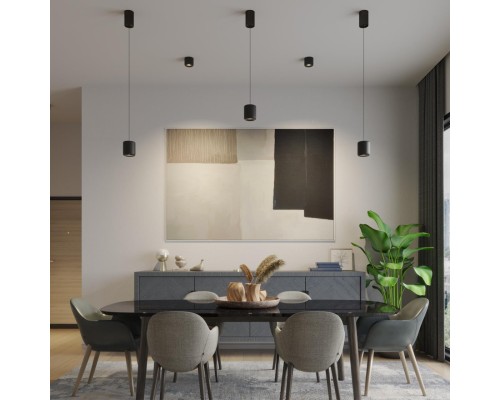 359440 OVER NT24 000 черный Светильник накладной влагозащищенный IP44 LED 10W 220-240V 3000K 650Лм LISSE