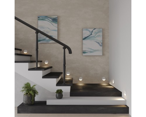 359707 OVER NT25 434 белый Светильник накладной сенсорный для лестниц IP20 LED 0.4W 3000К 1000mAh Li-ion, 5V VESPERA