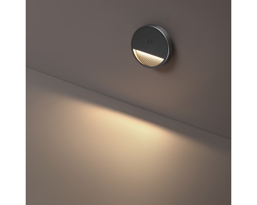 359708 OVER NT25 434 серый Светильник накладной сенсорный для лестниц IP20  LED 0.4W 3000К 1000mAh Li-ion, 5V VESPERA