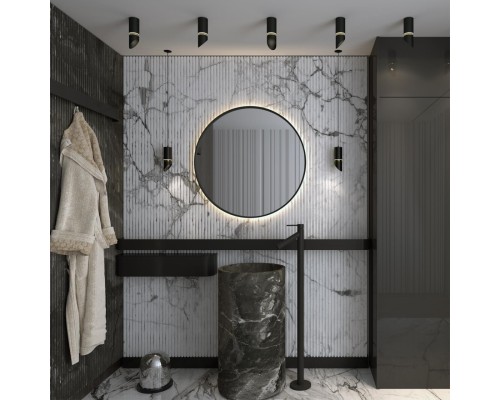 370907 SPOT NT22 черный/золото Светильник встраиваемый влагозащищенный IP44 GU10 9W 220V DELTA