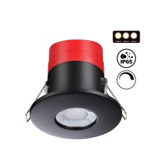 358638 SPOT NT21 201 черный Светильник встраиваемый светодиодный диммируемый, смена цв. температуры IP65 LED 3000К\4000К\5000К 8W 220V REGEN