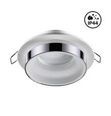370782 SPOT NT21 246 белый/хром Светильник встраиваемый влагозащищенный IP44 GU10 9W 220V WATER
