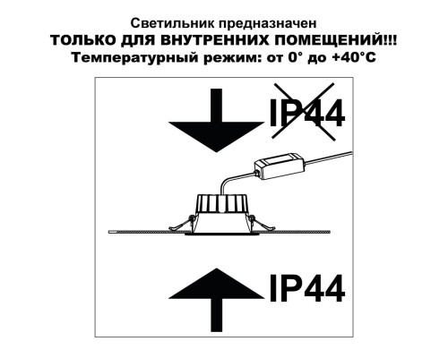 359555 WIR NT25 000 белый Светильник встраиваемый с переключателем цв. температуры IP44 LED 20W 220-240V 3000К\4000К\6000К CLARA