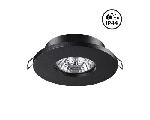 370801 SPOT NT22 черный Светильник встраиваемый влагозащищенный IP44 GU10 50W 220V AQUA
