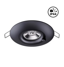 370792 SPOT NT21 247 черный Светильник встраиваемый влагозащищенный IP44 GU10 50W 220V WATER