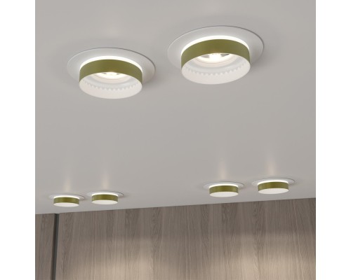 370783 SPOT NT21 246 белый/золото Светильник встраиваемый влагозащищенный IP44 GU10 9W 220V WATER