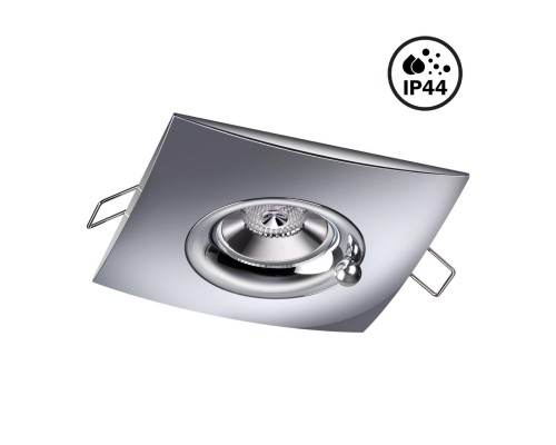 370794 SPOT NT21 248 хром Светильник встраиваемый влагозащищенный IP44 GU10 50W 220V WATER