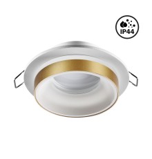 370783 SPOT NT21 246 белый/золото Светильник встраиваемый влагозащищенный IP44 GU10 9W 220V WATER