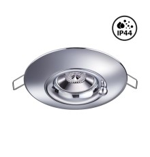 370790 SPOT NT21 247 хром Светильник встраиваемый влагозащищенный IP44 GU10 50W 220V WATER