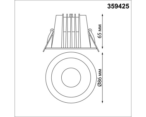 359425 SPOT NT24 000 черный Светильник встраиваемый с переключателем цв. температуры IP65 LED 10W 170-265V 3000К\4000К\6000К LANG
