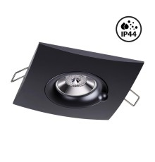 370796 SPOT NT21 248 черный Светильник встраиваемый влагозащищенный IP44 GU10 50W 220V WATER