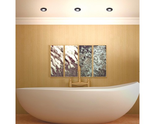 358638 SPOT NT21 201 черный Светильник встраиваемый светодиодный диммируемый, смена цв. температуры IP65 LED 3000К\4000К\5000К 8W 220V REGEN