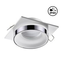 370786 SPOT NT21 246 белый/хром Светильник встраиваемый влагозащищенный IP44 GU10 9W 220V WATER