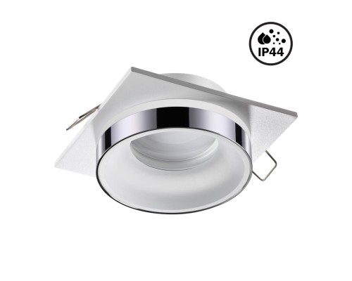 370786 SPOT NT21 246 белый/хром Светильник встраиваемый влагозащищенный IP44 GU10 9W 220V WATER