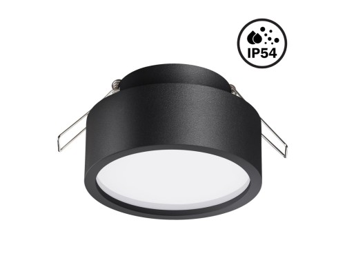 358904 SPOT NT21 черный Встраиваемый влагозащищенный светильник IP54 LED 4000K 10W 220V MAY