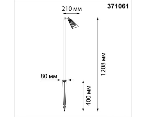 371061 STREET NT26 000 черный Светильник грунтовый IP65 GU10 max 35W 220-240V BELL