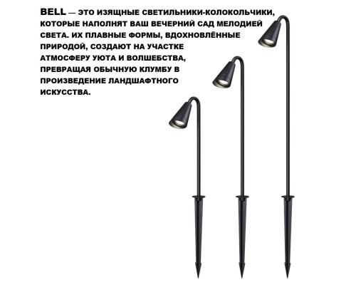 371061 STREET NT26 000 черный Светильник грунтовый IP65 GU10 max 35W 220-240V BELL