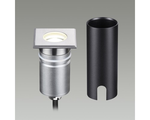 6661/1GB NATURE ODL24 631 черный/металл Встраиваемый грунтовый светильник IP67 LED 3W 4000K 12V/24V INGRO