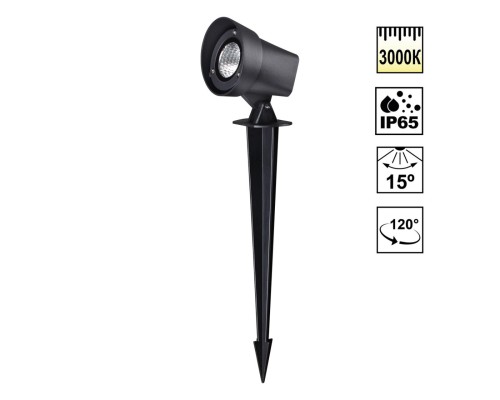 359218 STREET NT23 400 черный Светильник ландшафтный светодиодный грунтовой IP65 LED 13W 110-240V 1040Лм 3000К LANDSCAPE