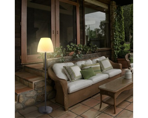 Ландшафтный торшер Novotech 370602 Conte белый абажур/черная арматура E27 60 Вт