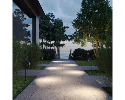 359713 STREET NT25 788 черный Светильник грунтовый с переключ. цв. температуры и мощности IP65 LED 3/6/9W 85-265V 2700К\3200К\4000К LANDSCAPE