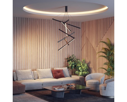 Подвесной светодиодный светильник Odeon Light 3860/96B Cometa черный LED 96 Вт 3000K