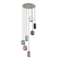 5053/7 PENDANT ODL24 000 цвет слонов.кости/мультиколор/металл Подвес GU10 LED 7*4W OVALI