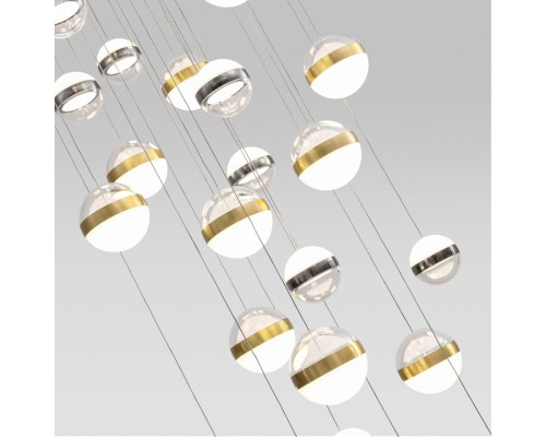 5037/232L L-VISION ODL24 000 ант.бронза/никель/прозрачн/молочный/металл/акрил Люстра каскадная LED 232W 4000K 11250лм RONI