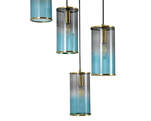 8401/10 MODERNI LN26 000 черный/античная бронза/серо-синий, металл/стекло Люстра E14 10*40W 220V MURANO