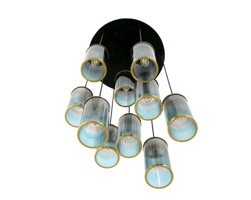 8401/10 MODERNI LN26 000 черный/античная бронза/серо-синий, металл/стекло Люстра E14 10*40W 220V MURANO