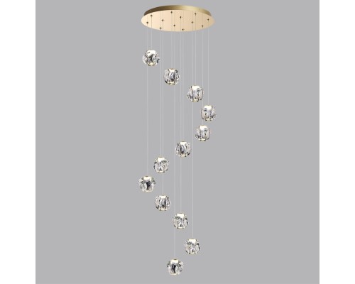 5085/60L L-VISION  золото/прозрачный/металл/акрил Люстра каскадная LED 60W 4000K 2800lm JEMSTONE