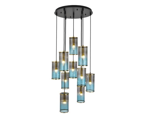 8401/10 MODERNI LN26 000 черный/античная бронза/серо-синий, металл/стекло Люстра E14 10*40W 220V MURANO