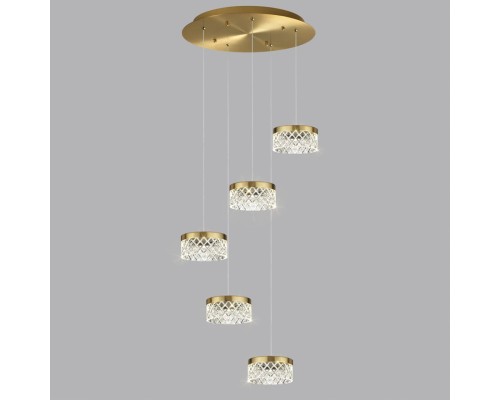 5032/30L L-VISION ODL24 447 античн.бронза/металл/акрил Люстра LED 30W 4000K 1958лм FIVRE