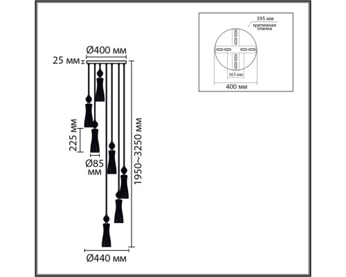 8268/7A NEOCLASSI хром/белый/прозрачный, металл/керамика/стекло Люстра каскадная Е14 7*40W 220V EMILY
