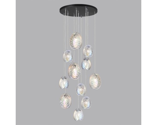 5039/11 MODERN ODL24 297 черный/перламутровый/металл/стекло Люстра каскадная G9 11*40W MUSSELS