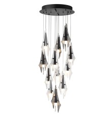 5442/69L L-VISION ODL_EX26 черный/бел.матовый/прозрачн./дымчатый/металл/стекло/акрил Люстра каскадная LED 69W (12*5.75W) 3000K 5490Лм AFALINA