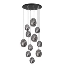 5038/11 MODERN ODL24 000 черный/дымчатый/металл/стекло Люстра каскадная G9 11*40W MUSSELS
