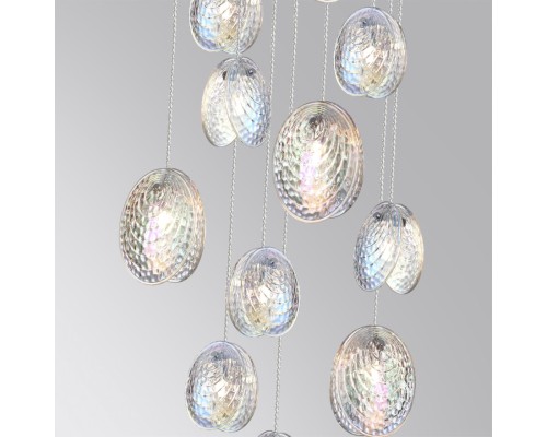 5039/11 MODERN ODL24 297 черный/перламутровый/металл/стекло Люстра каскадная G9 11*40W MUSSELS