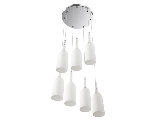 8270/7A NEOCLASSI хром/белый, металл/стекло Люстра каскадная Е14 7*40W 220V TRACY